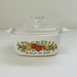CORNINGWARE Spice o' Life A-1 1/2-B 1.5 Quart Square Casserole Dish With Lid